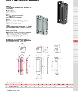 BASIC PUNCHED STEEL HINGE WITH THROUGH HOLES